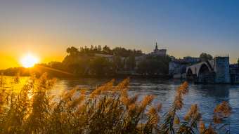Bridge St. Benezet across Rhone River and Papal Palace