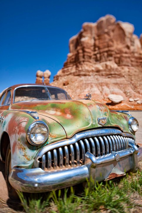Auto americana abbandonata nello Utah.