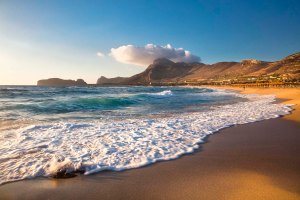 Spiaggia di Falassarna nell'isola di Creta in Grecia