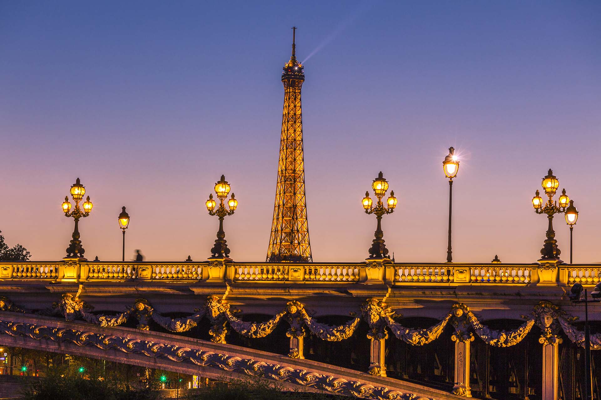 Parigi, il ponte Alexsander III e la torre Effel