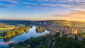 Château Gaillard lungo la Senna in Normandia