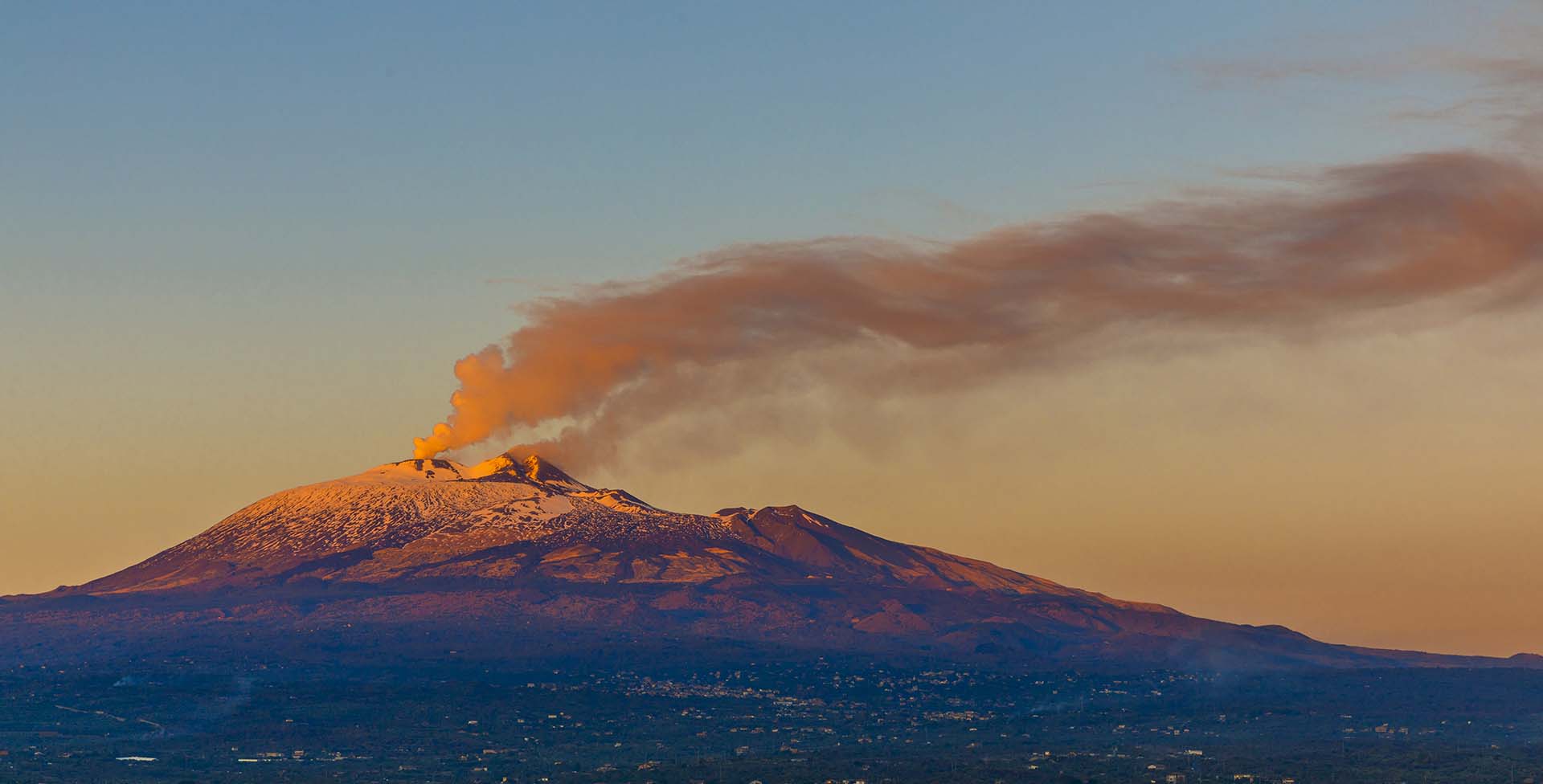 Etna, prospetto del versante sud ovest