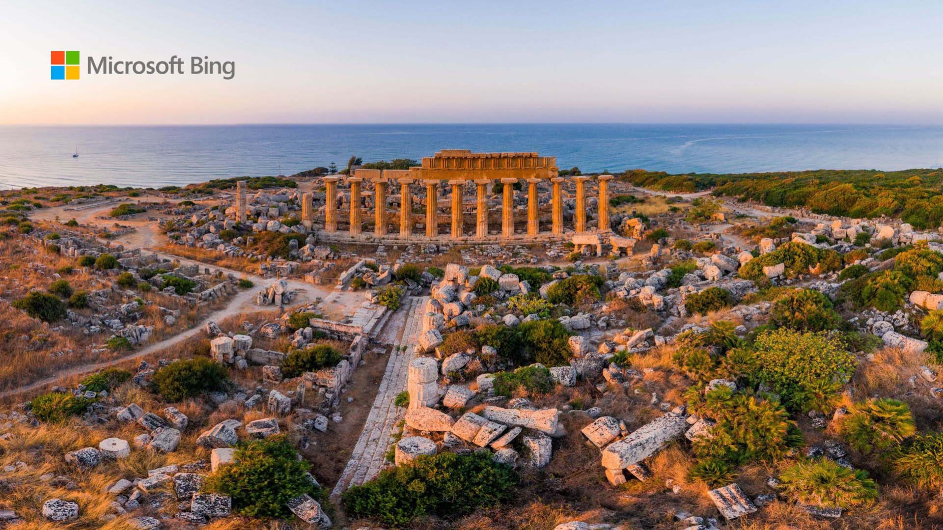 Tempio di Selinunte visto dall'alto