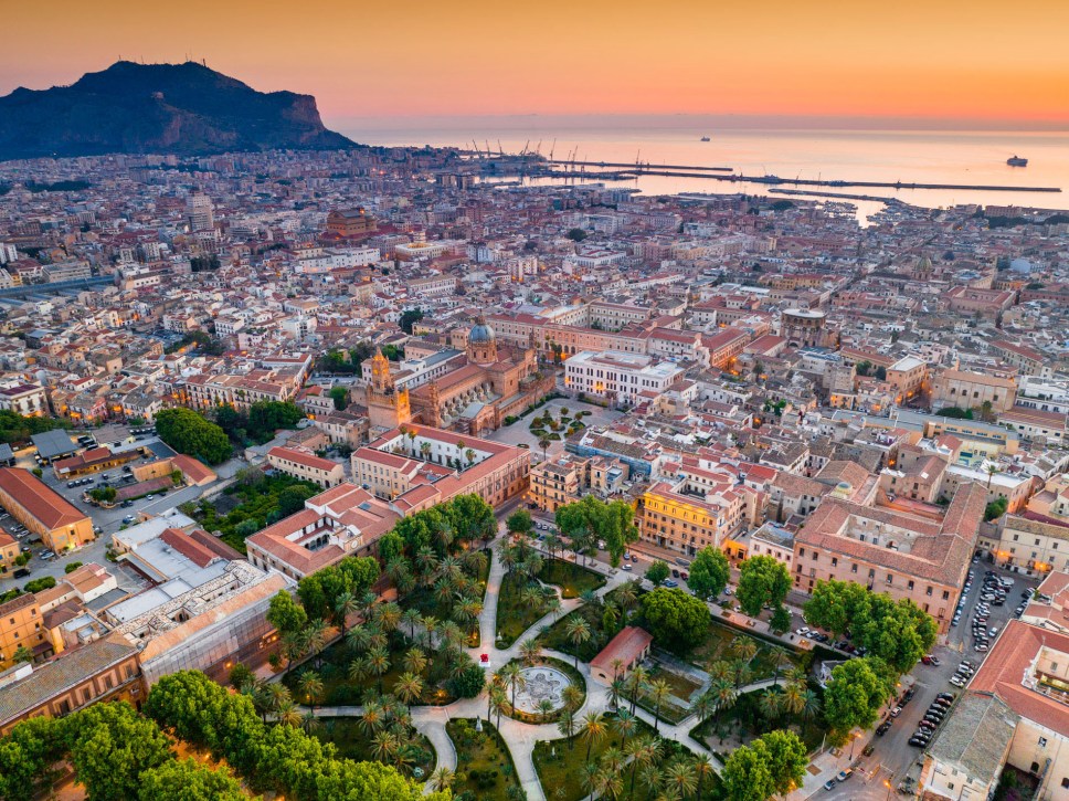 palermo vista panoramica drone