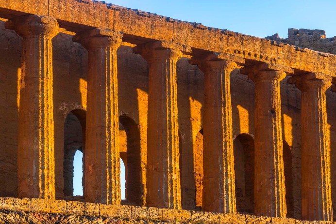 Agrigento capitale della cultura 2025, le colonne del Tempio della Concordia.