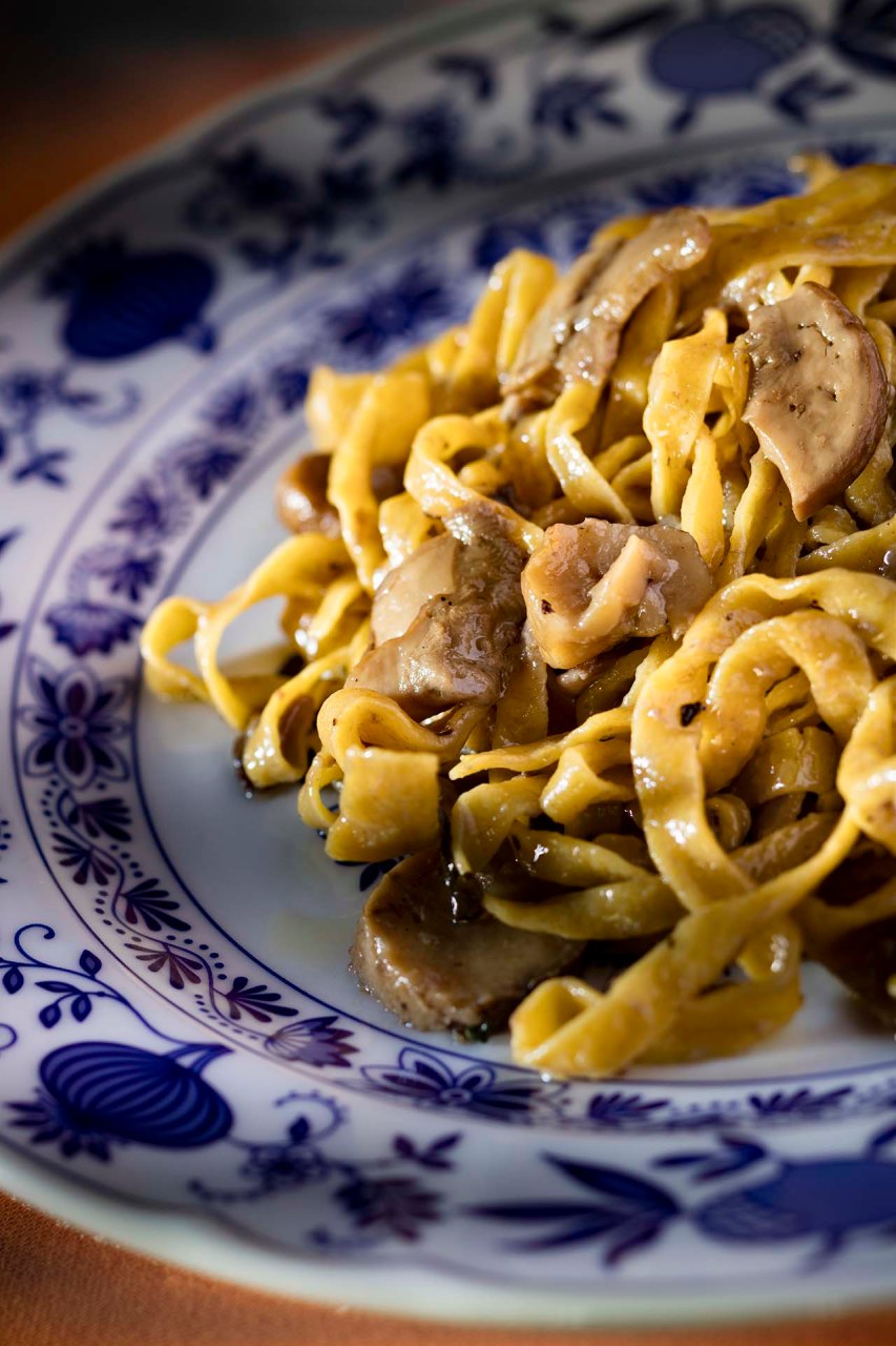 Fettuccine ai funghi porcini.