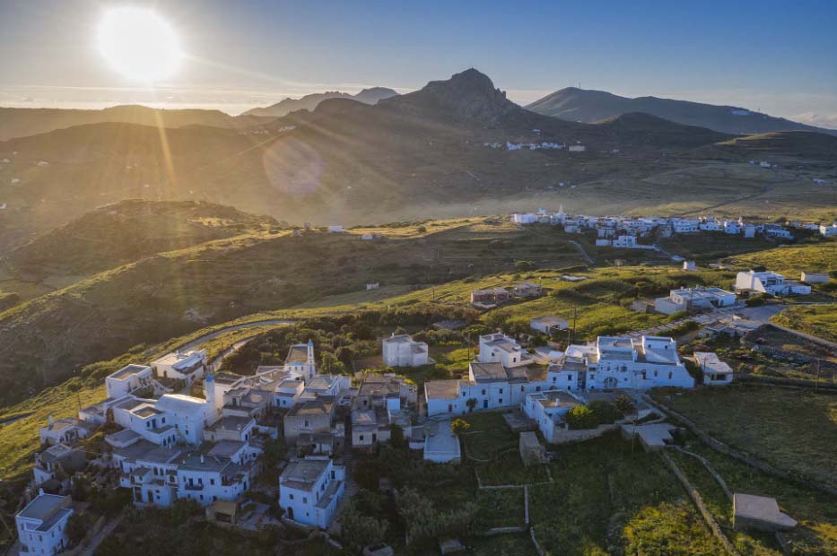 Il borgo di Tarampados sull'isola di Tinos nell'arcipelago delle Cicladi.