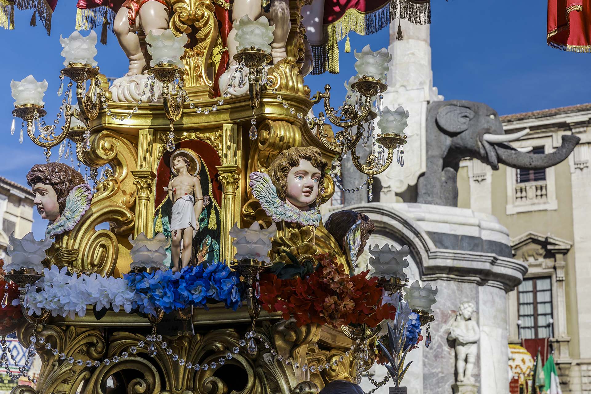 Catania festa di Sant'Agata, la Candelore e l'Elefante