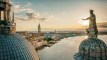 La Riva degli Schiavoni di Venezia vista dalle cupole della Basilica di Santa Maria della Salute.