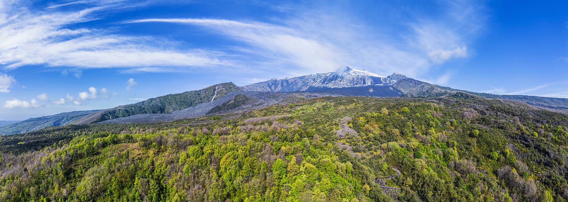 Etna, i boschi del versante est a ridosso della Valle del Bove