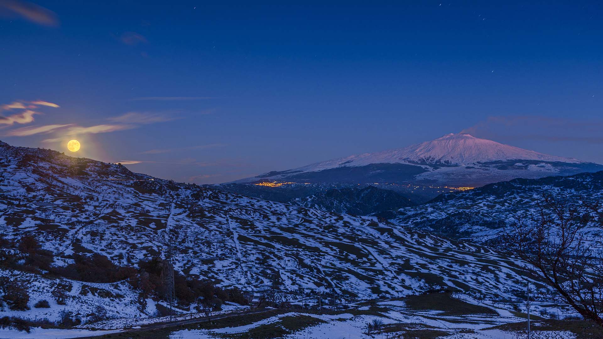 Tra Nebrodi e Etna in una sera invernale