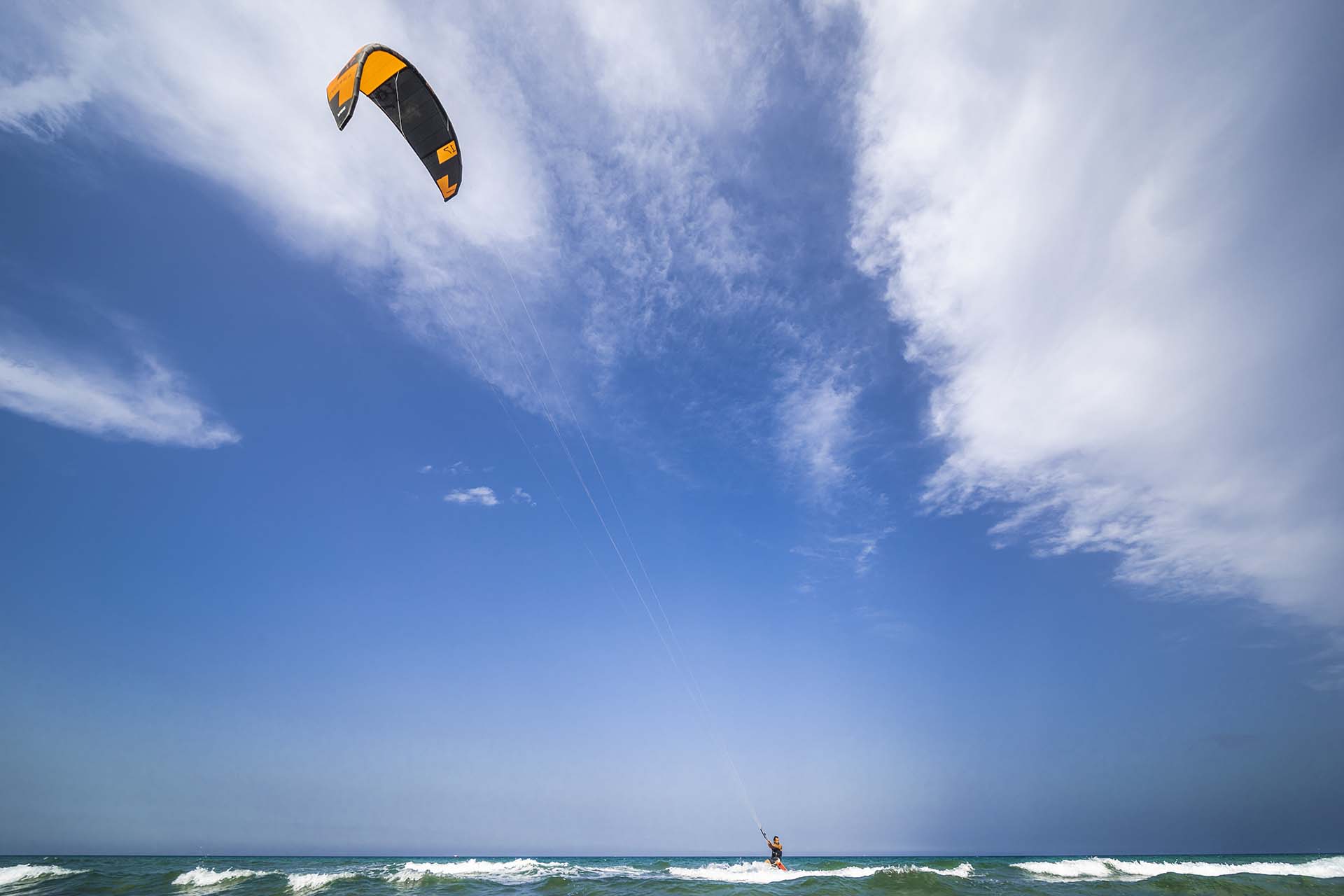 Siracusa, Golfo di Agnone Bagni, Kitesurf tra mare e cielo