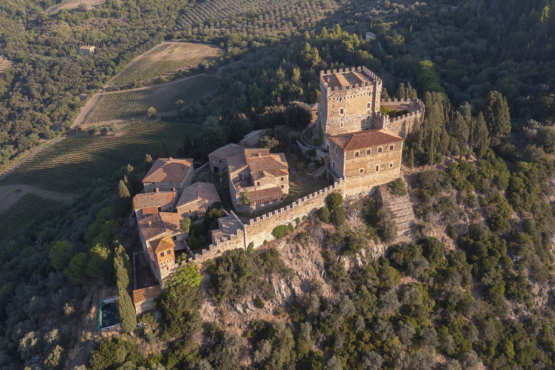 Il Castello di Ripa d'Orcia, nel comune di Castiglione d'Orcia in toscana