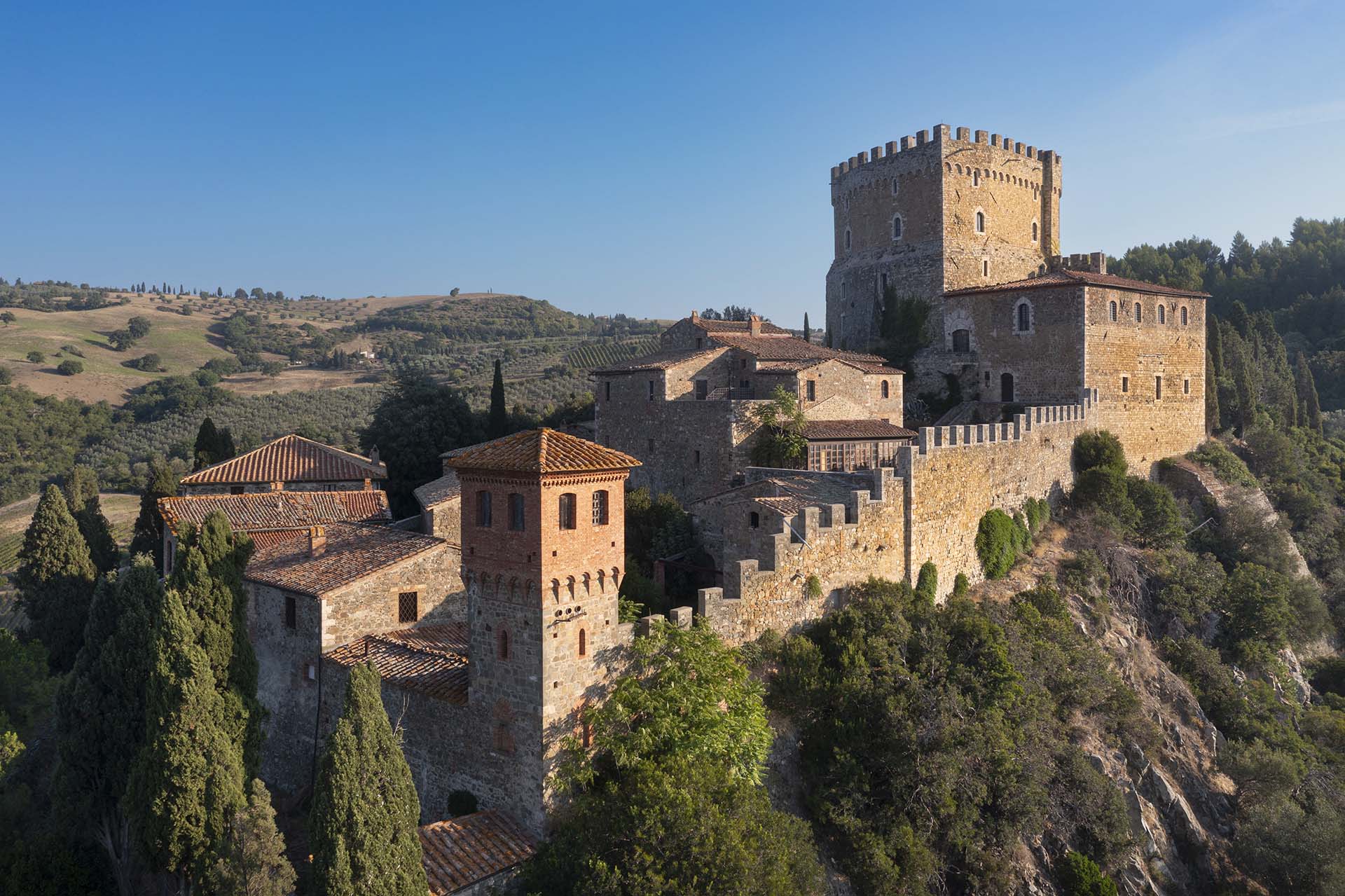 Il Castello di Ripa d'Orcia, nel comune di Castiglione d'Orcia in toscana.