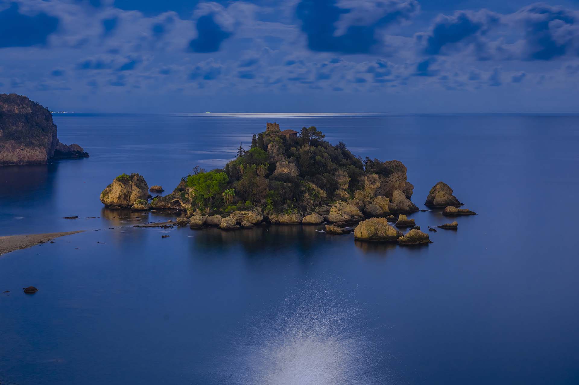 Taormina, riflessi sull'isola Bella