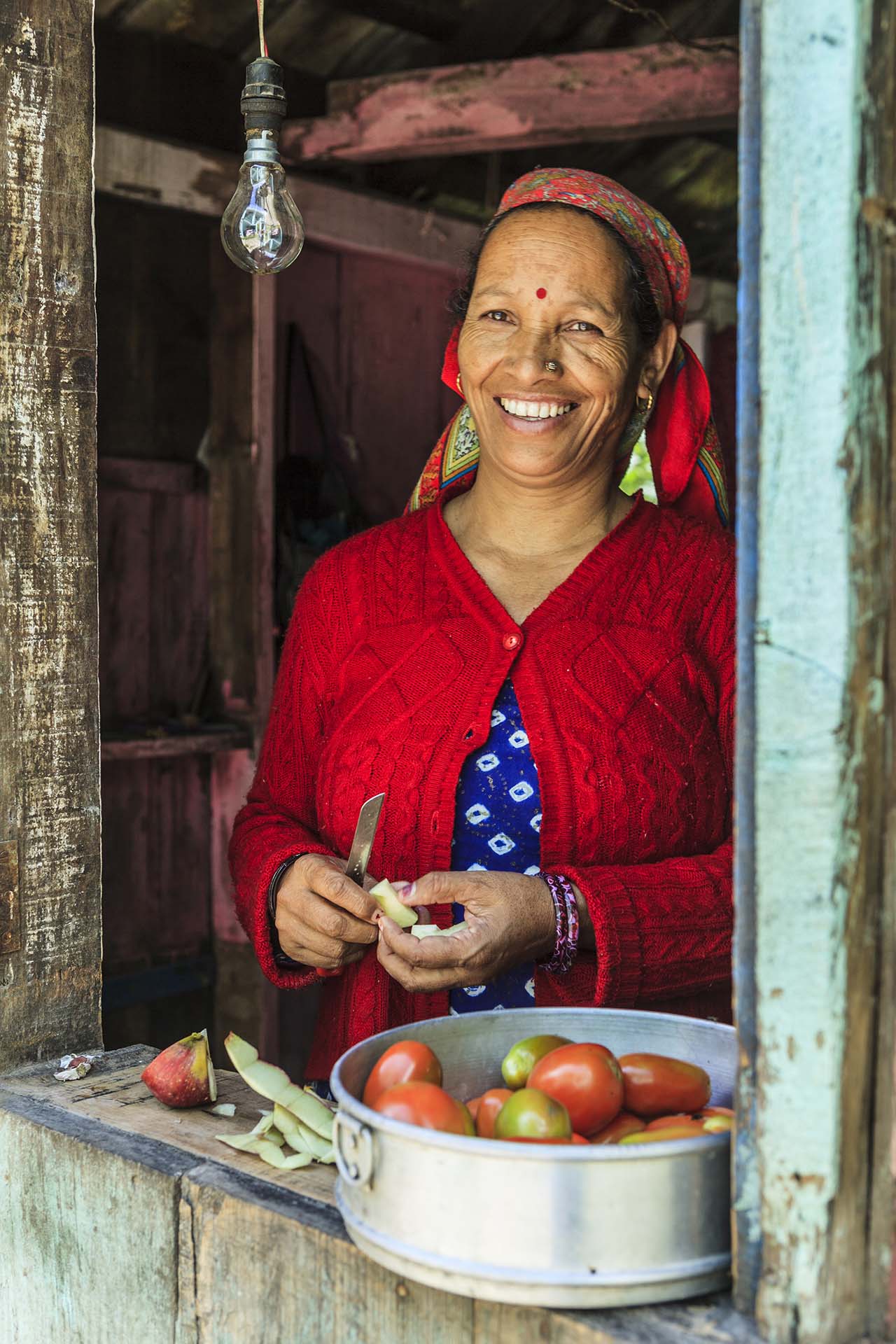 India, Valle del Parvati, Kasol preparazione del pranzo