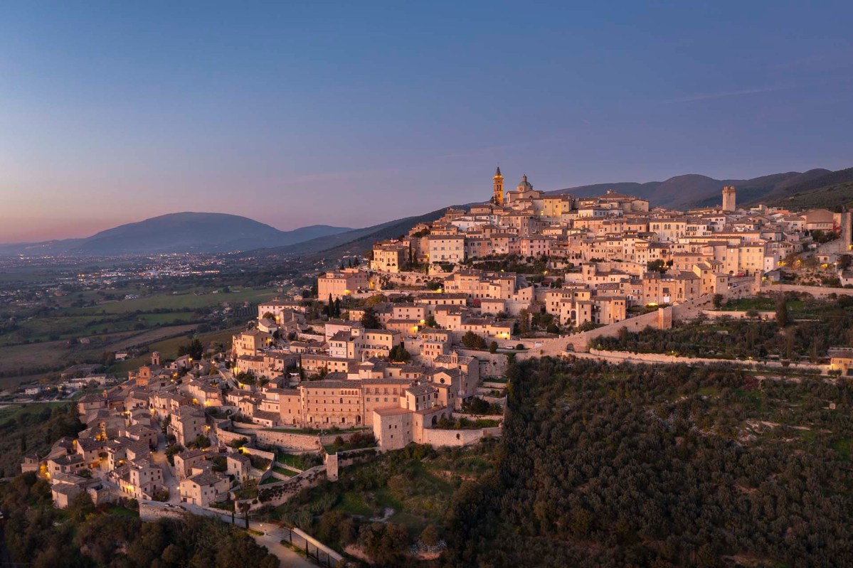 Il borgo di Trevi famoso per il suo pregiato olio extravergine.