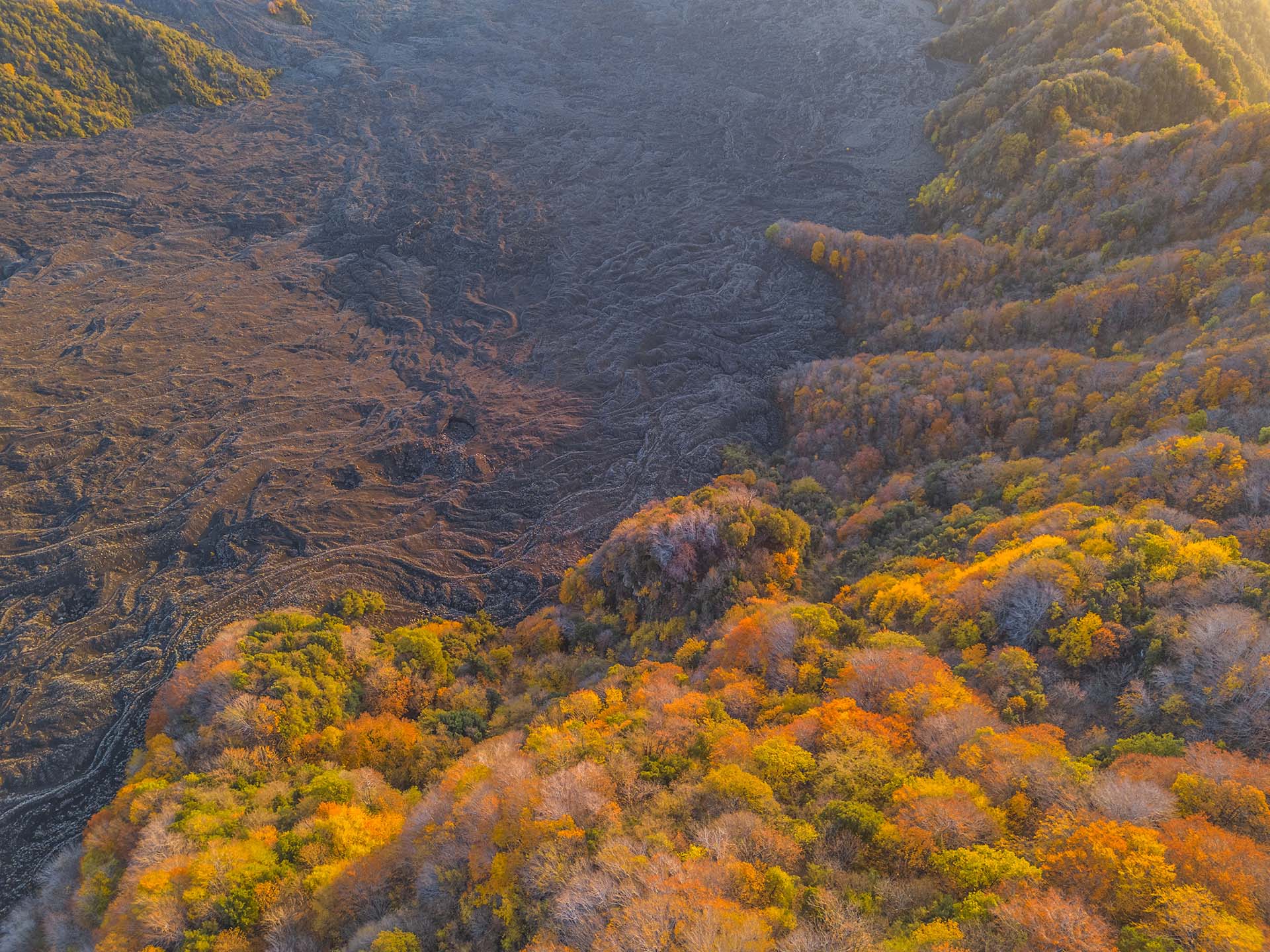 Etna, la colata lavica che ricoprì la Valle Calanna