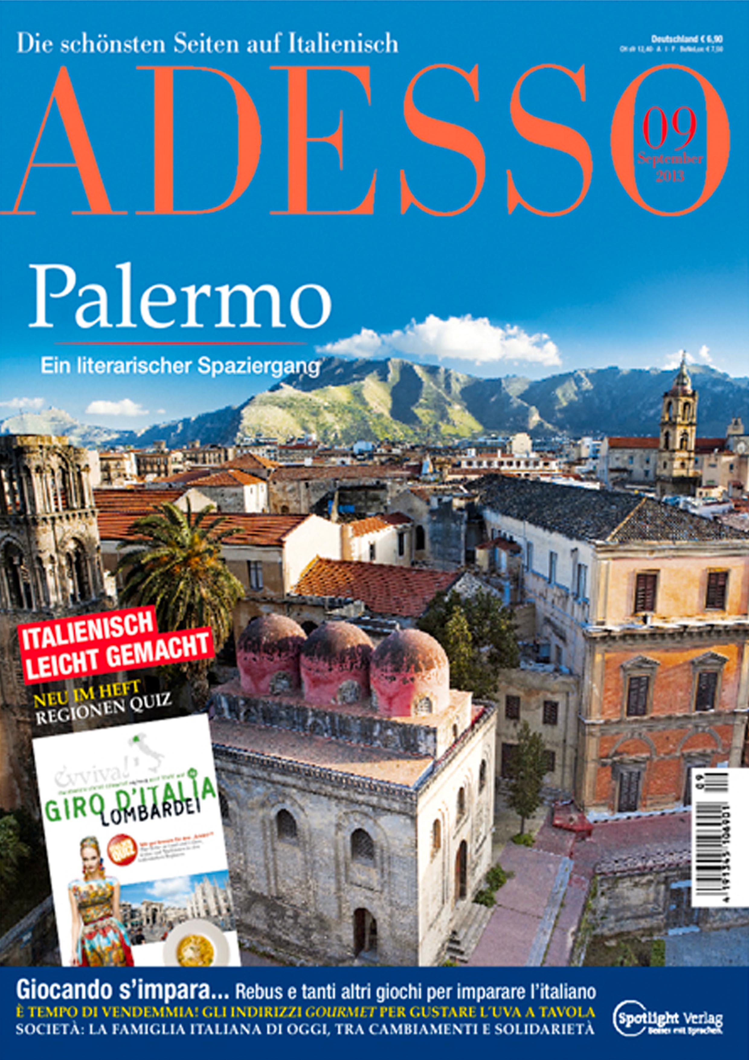 Cover ADESSO, Palermo ein literarischer spaziergang
