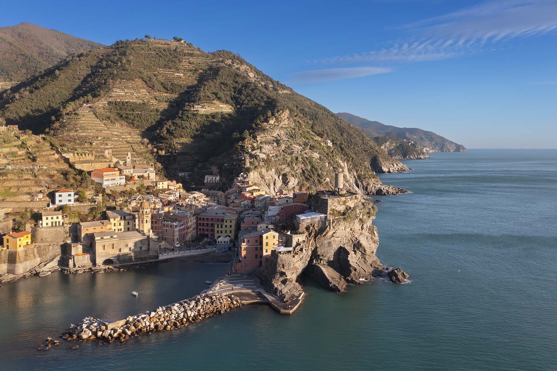 Vernazza, borgo Unesco delle Cinque Terre in Liguria.