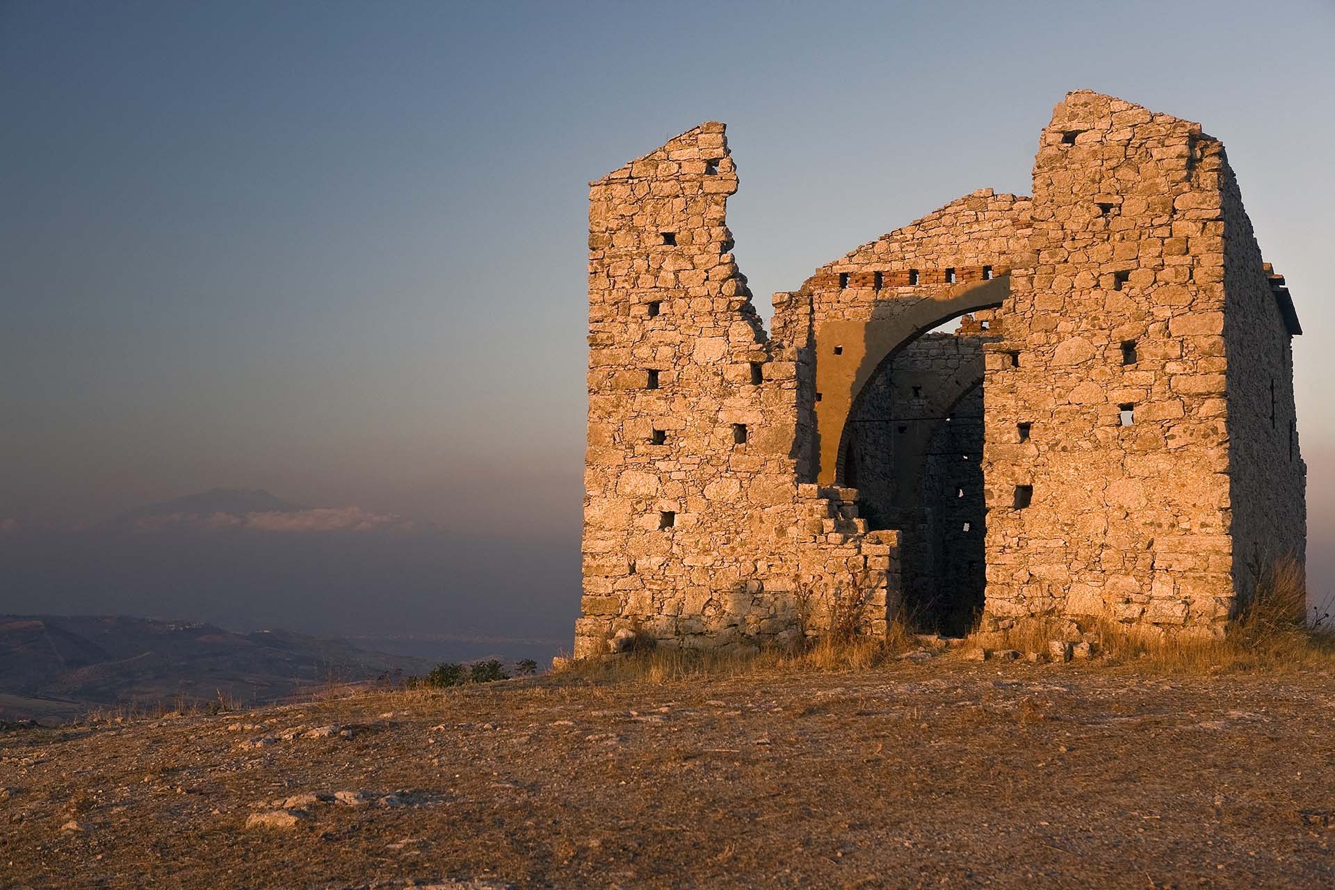 MG_7035-Enna, Eremo di Monte Scalpello a Catenanuova con vista Etna