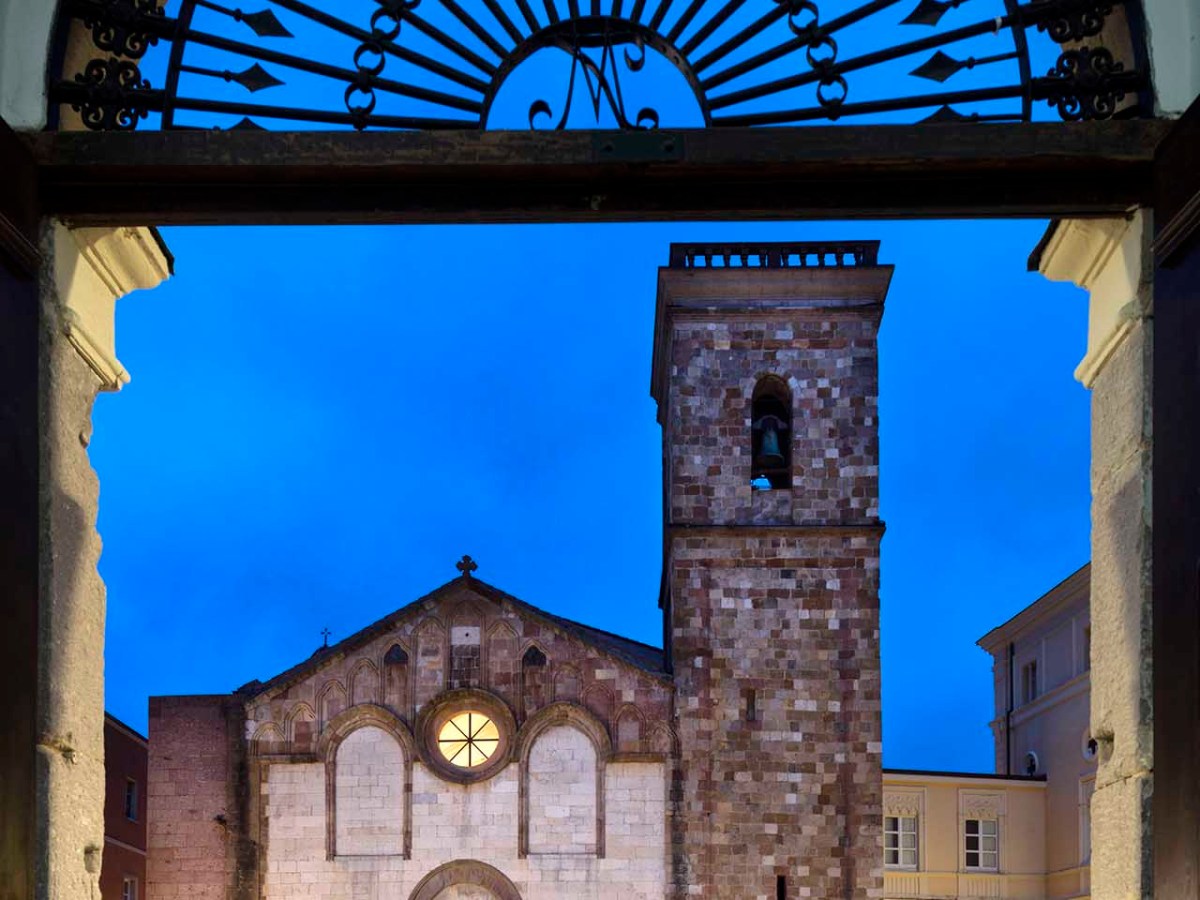 La Cattedrale di Santa Chiara a Iglesias in Sardegna sud occidentale.