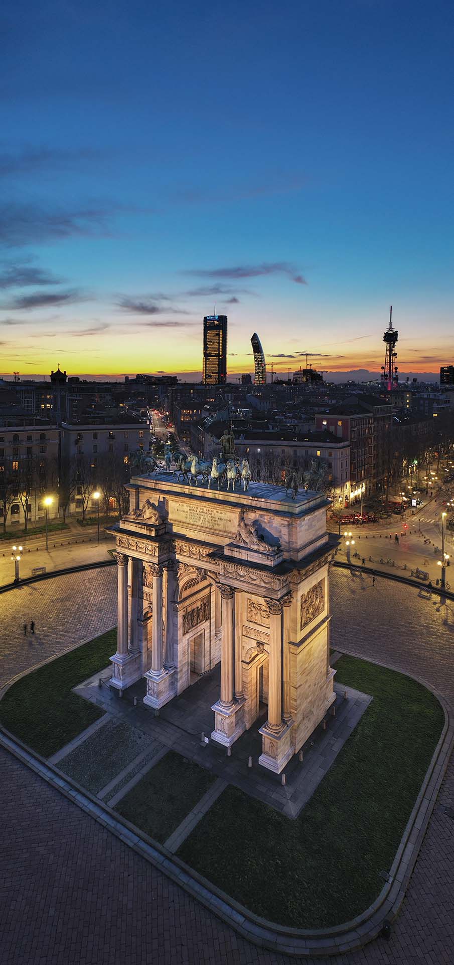 Milano con l'Arco della pace