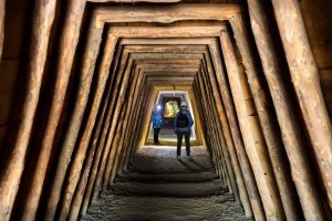 La galleria di Porto Flavia in Sardegna.