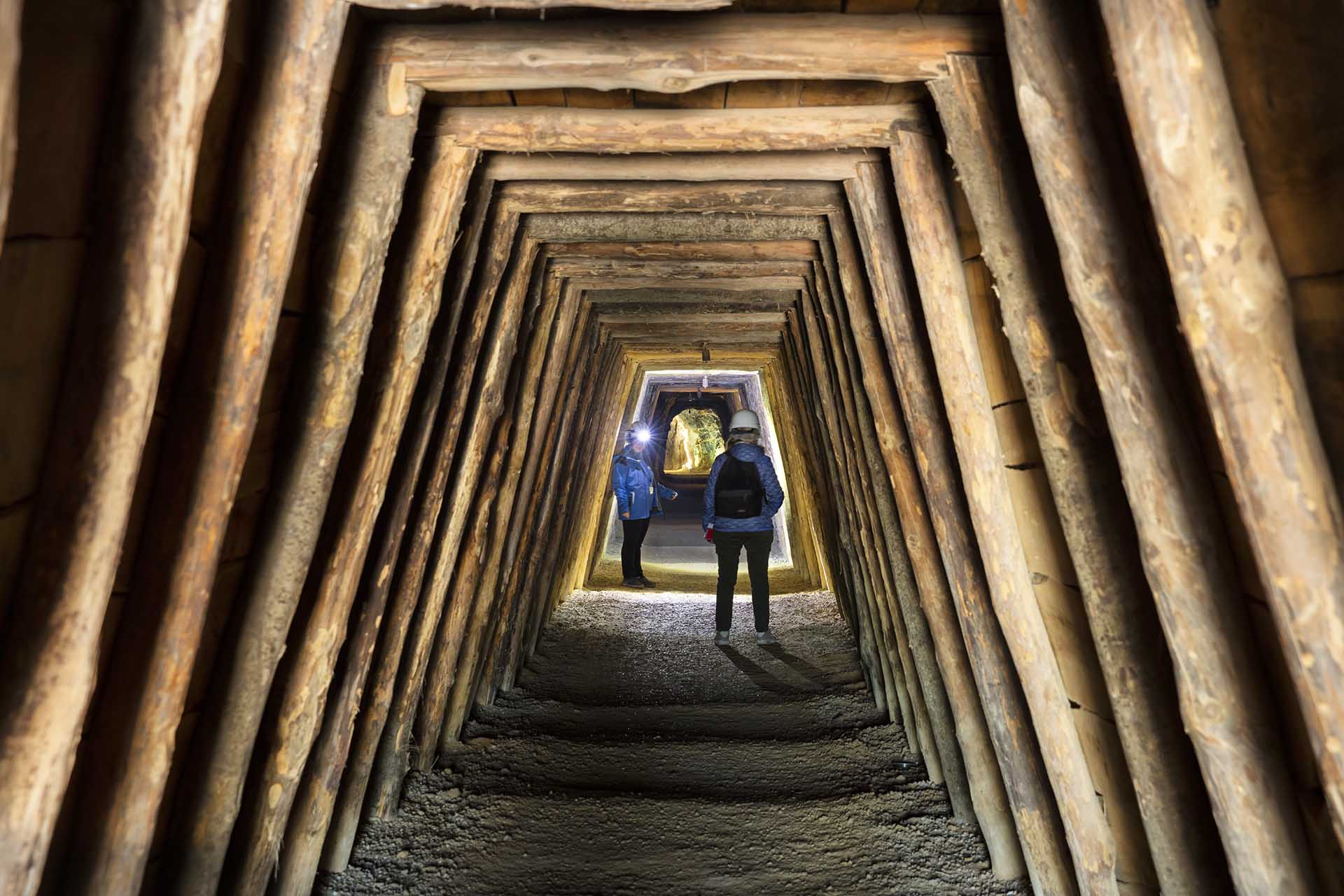 La galleria di Porto Flavia in Sardegna.