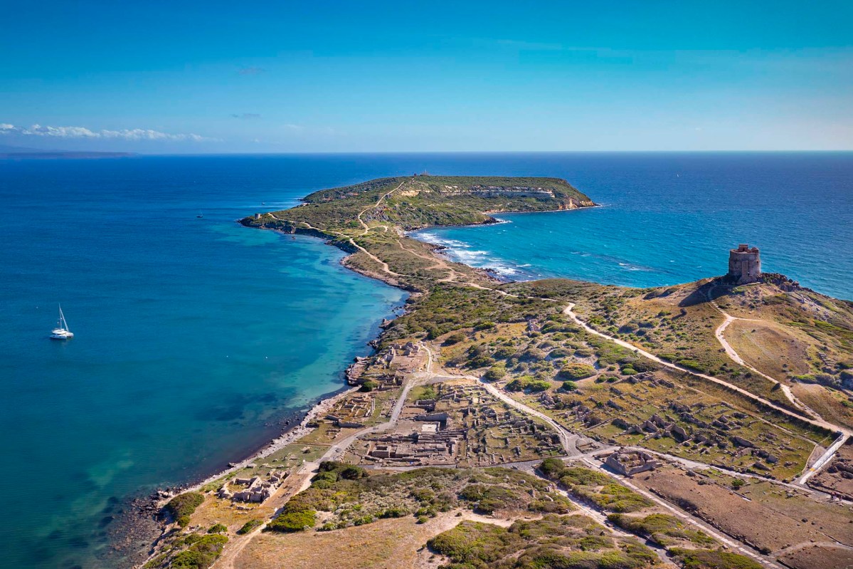 Area archeologica di Tharros nella Penisola del Sinis.
