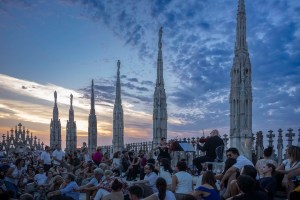 Concerto sulle terrazze del Duomo di Milano.