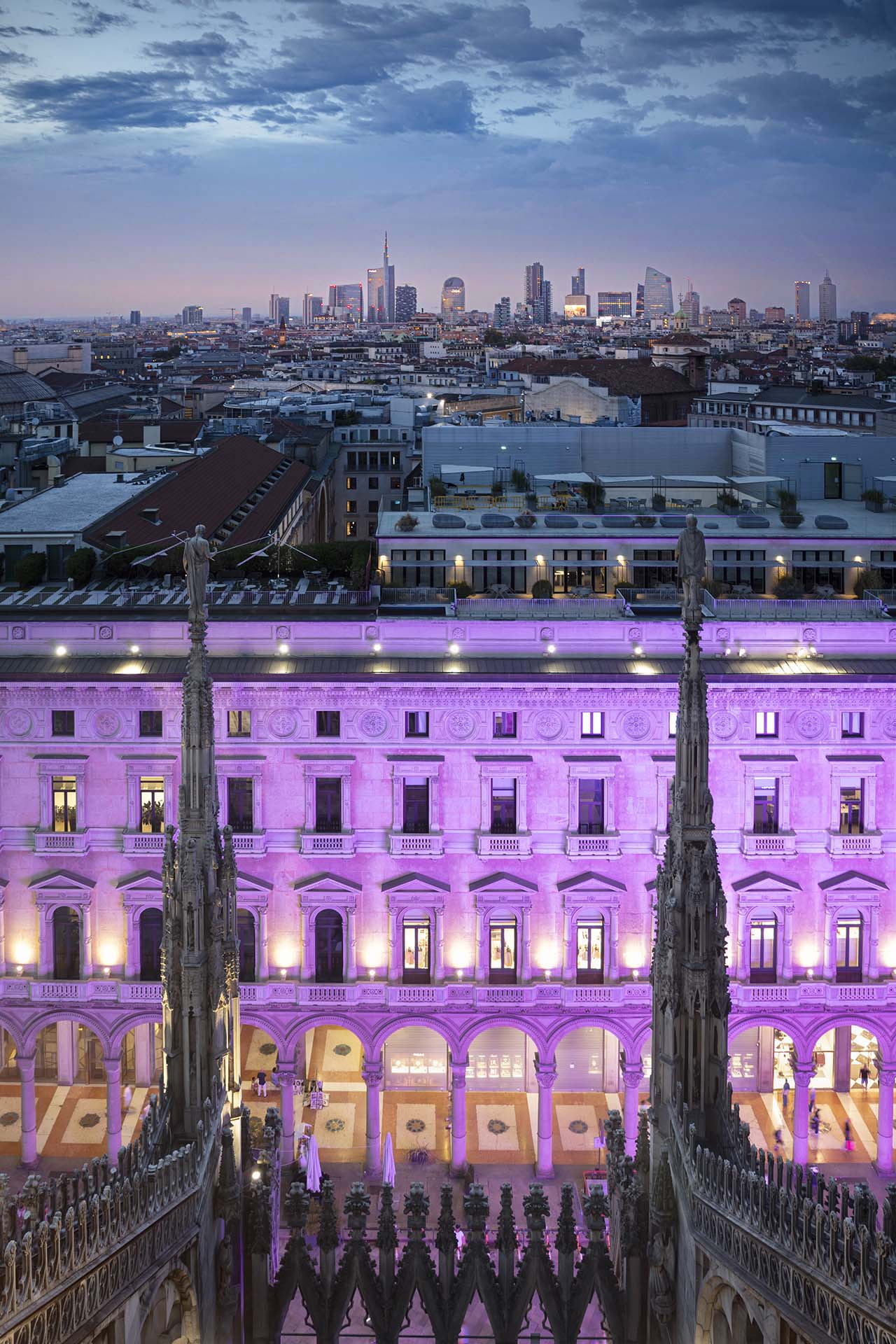 Vista su Milano e i grattacieli di Porta Nuova.