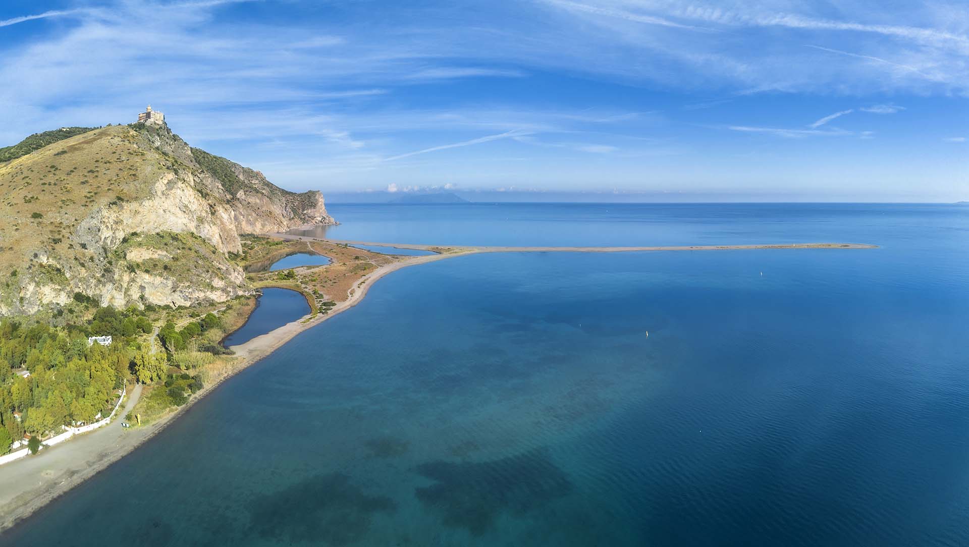 DJI_0174-HDR-Panorama-L'incanto dei laghetti di Marinello sotto lo sguardo del Santuario di Tindari