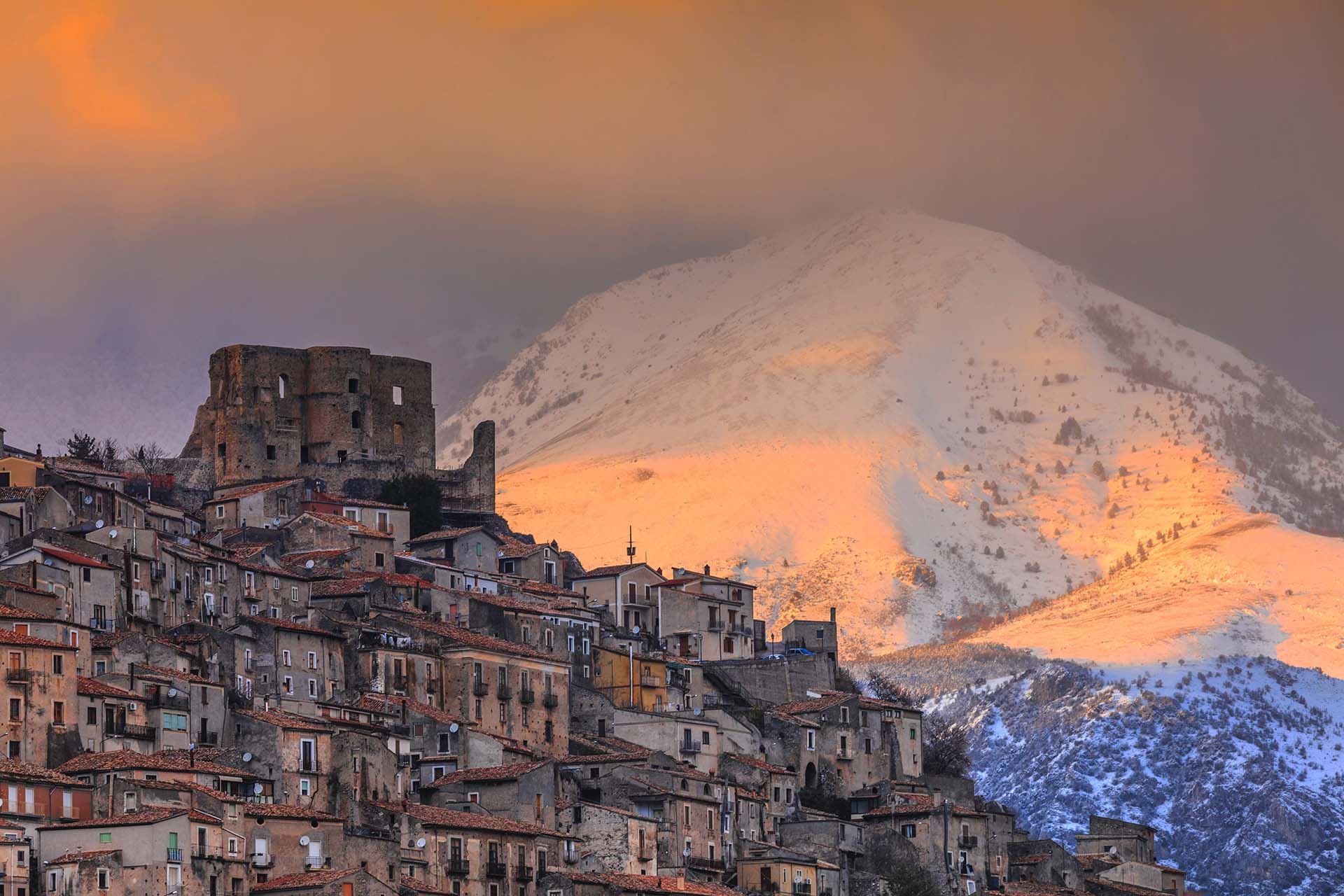 _MG_2916-Il castello di Morano Calabro, sentinella invernale del Pollino