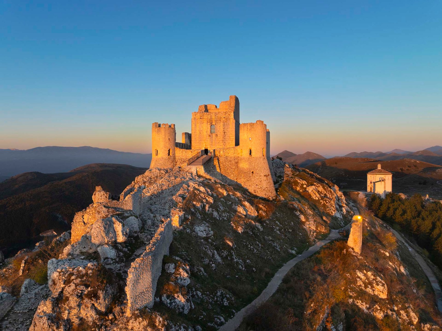 Il castello normanno di Rocca Calascio.