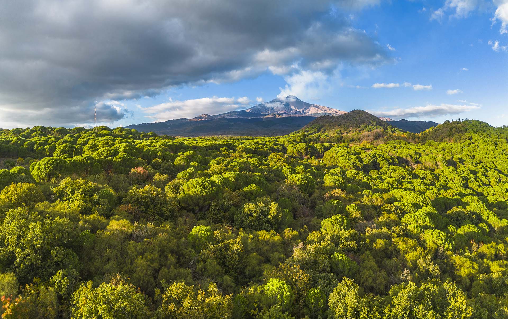 DJI_0204-HDR-Panorama-Il verde rigoglioso di Nicolosi incontra la vetta dell'Etna
