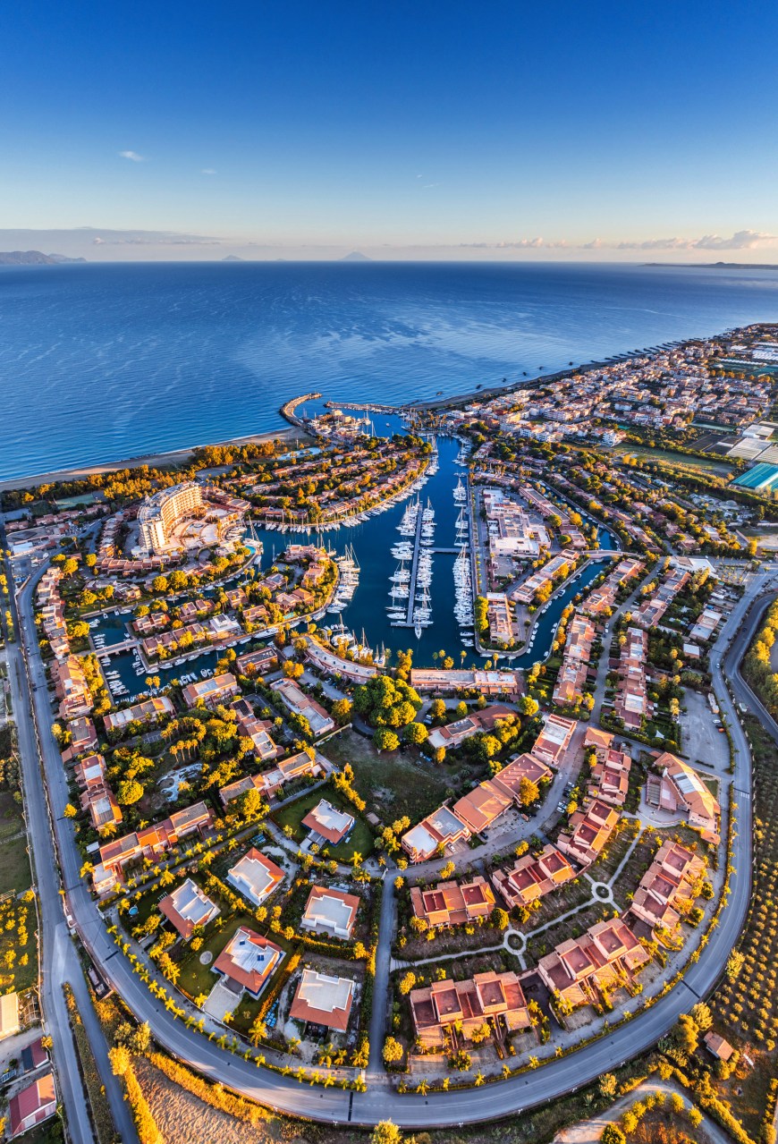 Portorosa alba visto da drone