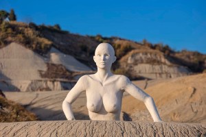 Presenze, 2011. Scultura di Naturaliter a Legoli nell' Impianto di Smaltimento e Trattamento Rifiuti.