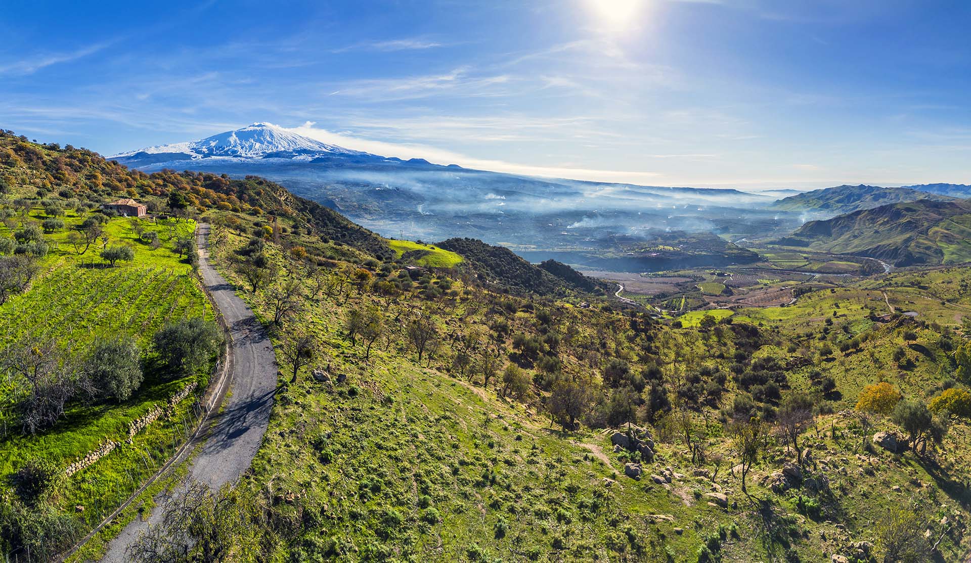 DJI_0966-HDR-Panorama-L'Etna dai Monti di Serravalle, uno sguardo sulla Valle del Simeto
