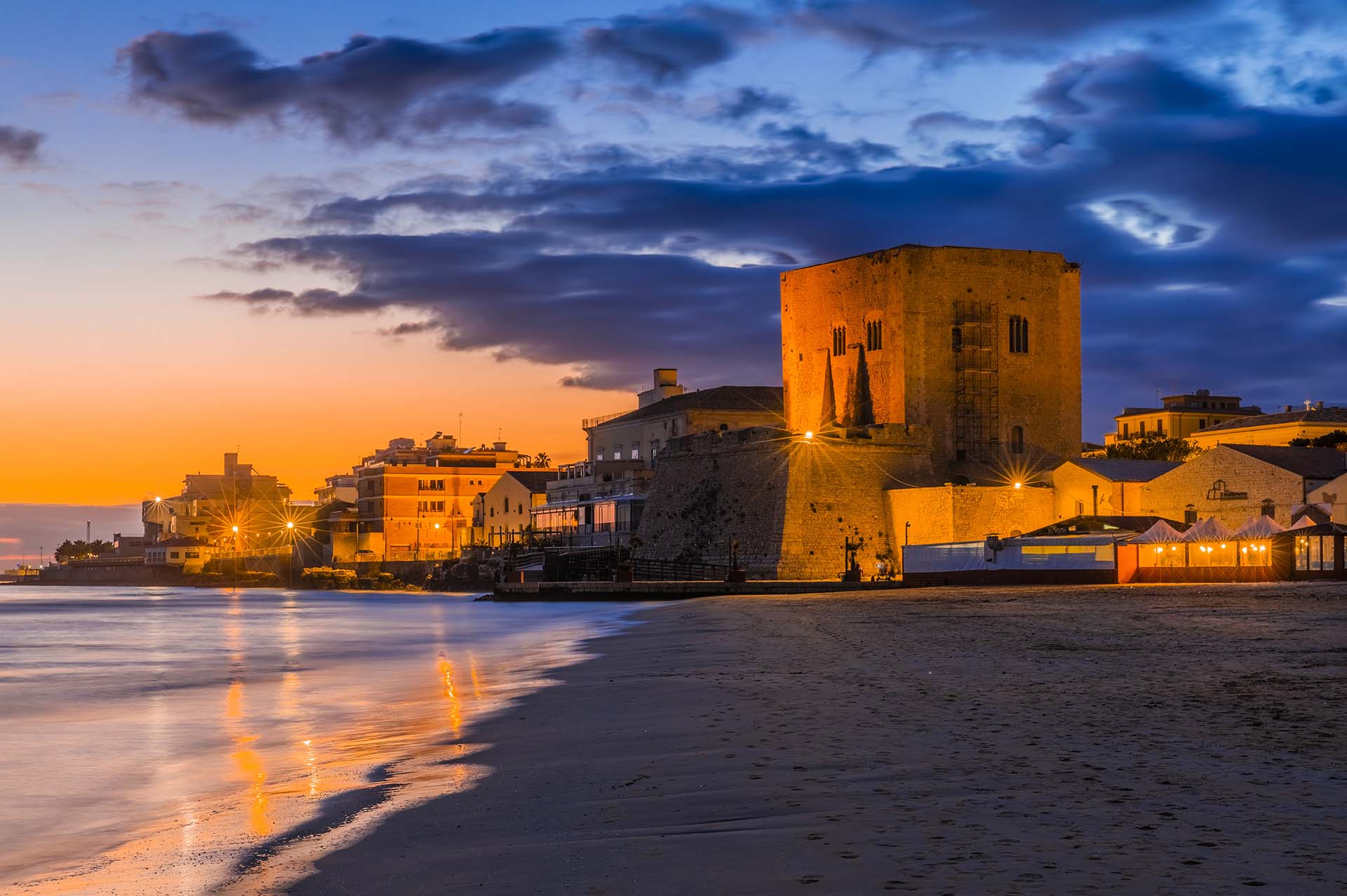 SAFF6719-HDR-Tramonto sulla Torre Cabrera, Il cuore di Pozzallo