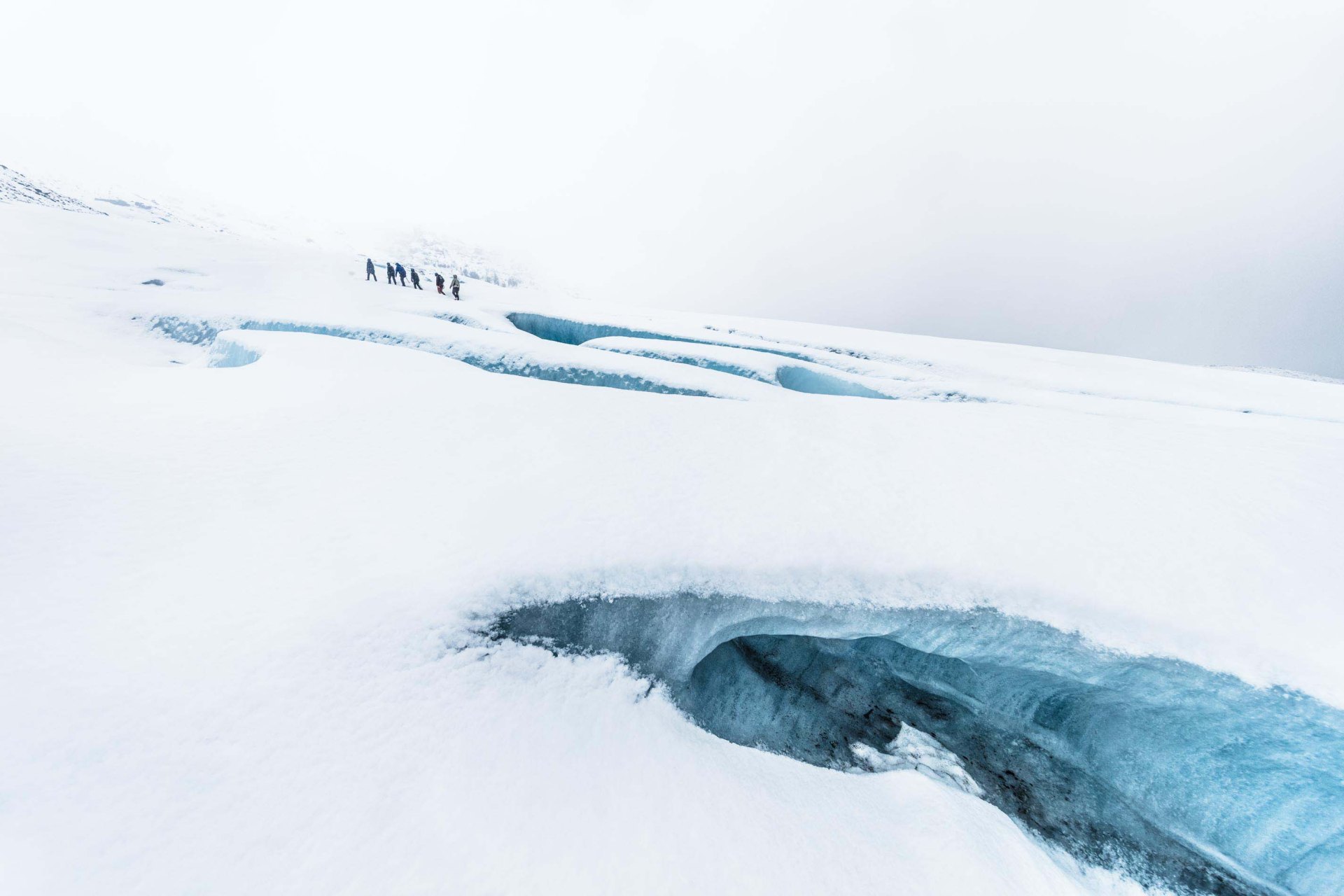 Crepaccio e ghiaccio sotto il Vatnajökull, Meraviglie dell'Islanda