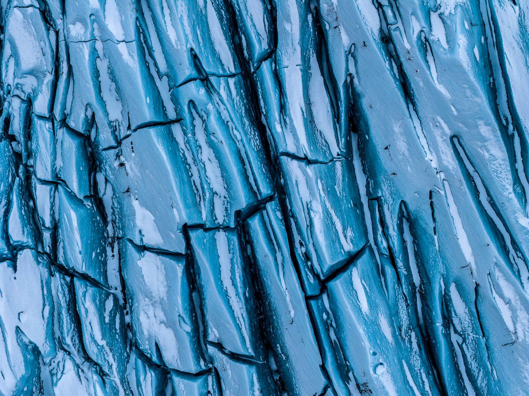 seracchi blu del ghiacciaio Fjallsjökull