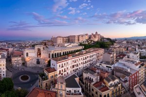 La città di Cagliari in Sardegna.