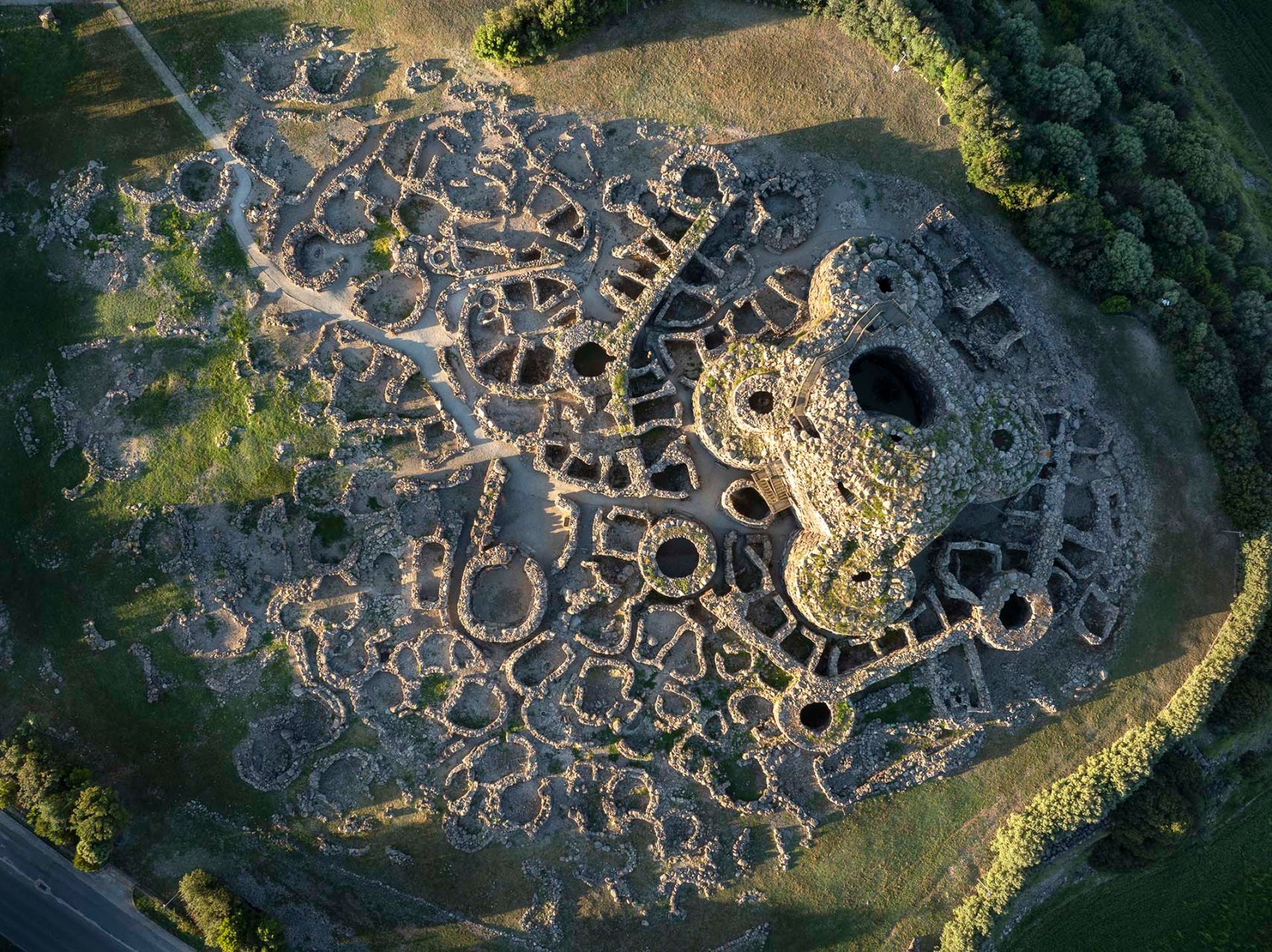 Il nuraghe Su Nuraxi patrimonio Unesco a Barumini in Sardegna