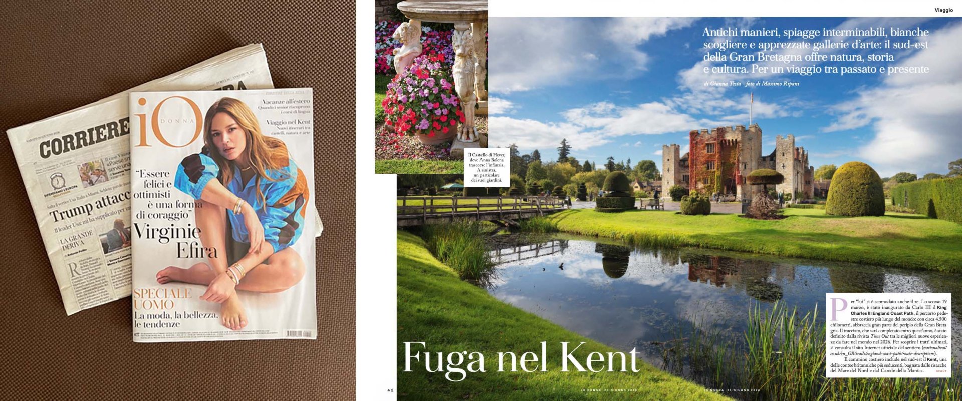 Io Donna pubblica il servizio fotografico "Fuga nel Kent". 