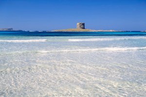 Il mare della Pelosa a Stintino in Sardegna.