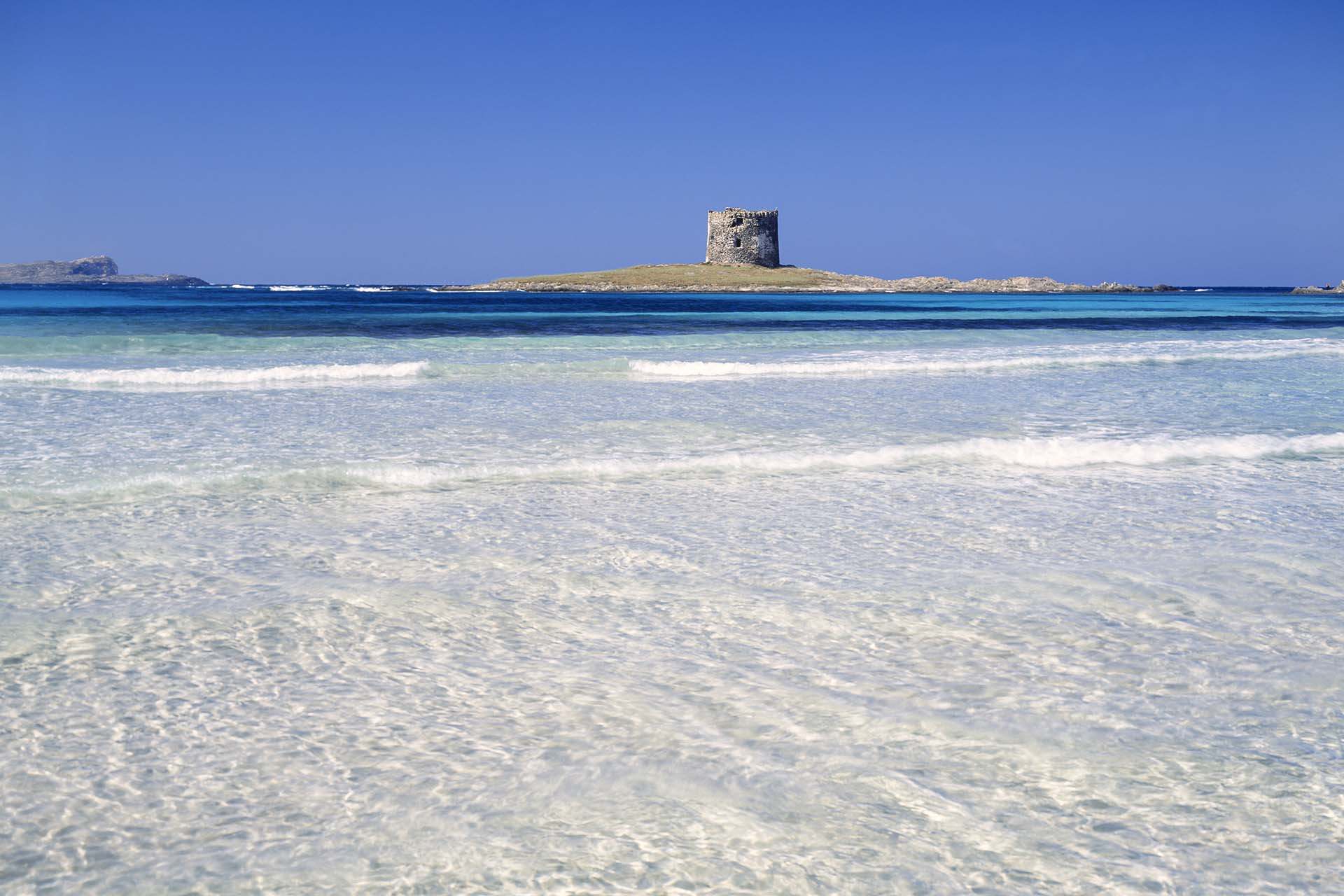Il mare della Pelosa a Stintino in Sardegna.