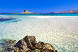 Il mare della Pelosa a Stintino in Sardegna.