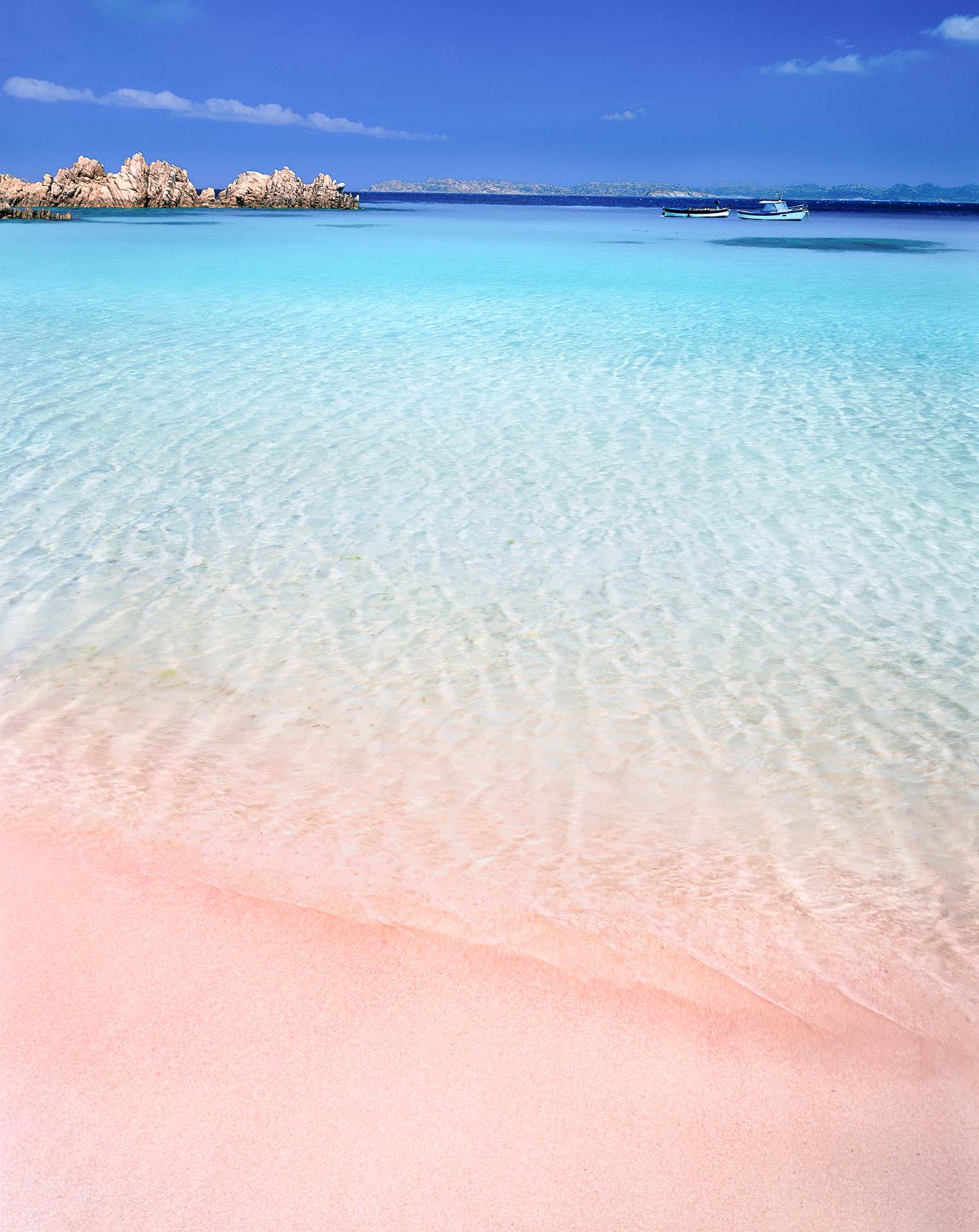 La spiaggia Rosa nell'Isola di Budelli in Sardegna