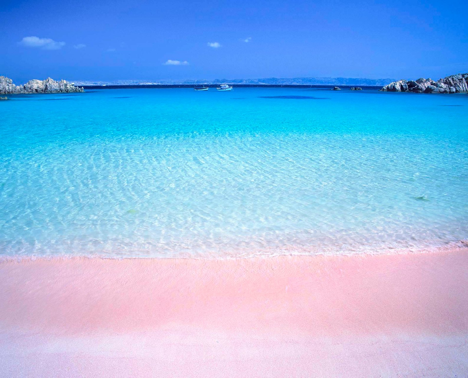 La spiaggia Rosa nell'Isola di Budelli.